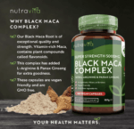 Nutravita Black Maca Complex 5000mg 180 Vegan Capsules. - Image 2